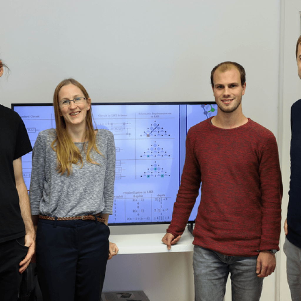 The LHZ architecture team led by Wolfgang Lechner (right): Kilian Ender, Anette Messinger and Michael Fellner (from left).
