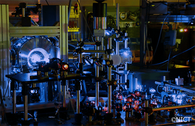 A strontium optical atomic clock, used for state-of-the-art timekeeping.